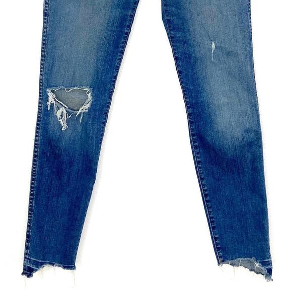 Madewell High Rise Skinny Raw Hem Distressed Jeans 27 - Picture 8 of 13